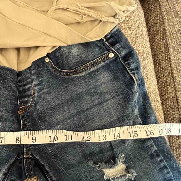 BLUE SAVVY Blue skinny jeans high ankle-length fit for pregnant women; Size: S - Picture 8 of 10